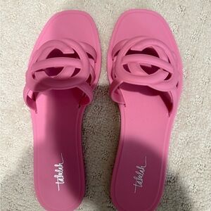 TALULAH Pink Woven Women's Sandals